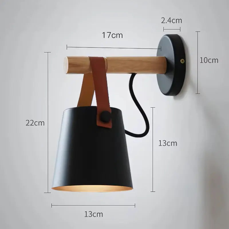 Les dimensions de l'Applique murale bois scandinave