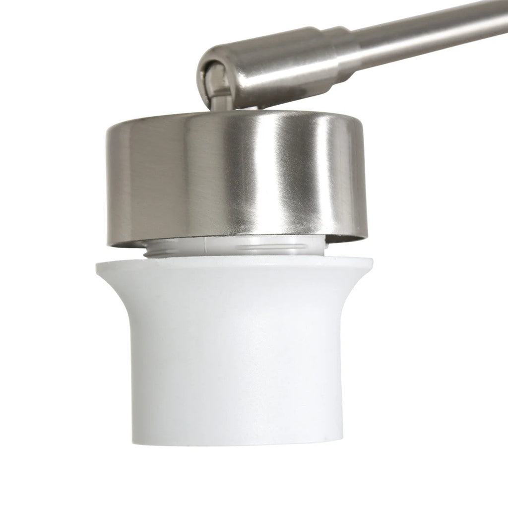 Distributeur de savon en métal brossé et blanc pour applique murale chromée et lin blanc