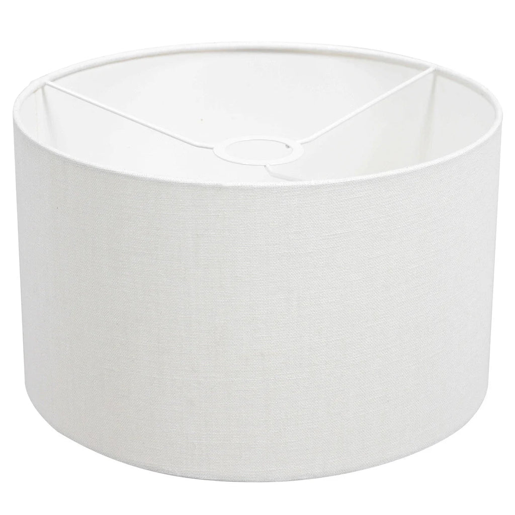 Applique murale en métal chromé et lin blanc avec cylindre de lampe support en fil