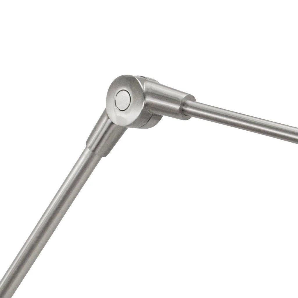 Joint d’articulation en métal ajustable pour applique murale en métal chromé et lin blanc