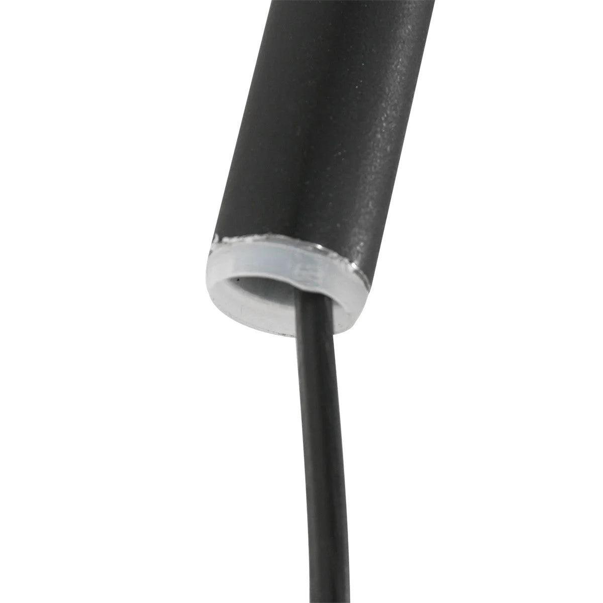 Tube noir avec bord blanc et fil noir pour lApplique murale en métal noir abat-jour fumé