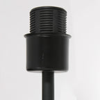 Support de microphone cylindrique noir pour lampe murale en métal avec liseuse LED