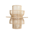 Applique murale rotin asymétrique naturelle beige tissé 33x52 cm