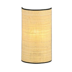 Applique murale en rotin cannage naturel bordures noires H32 cm