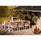 Assiette plate en grès beige satiné bord irrégulier, lot de 4