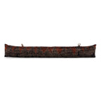 Boudin de porte en coton texturé motif géométrique marron rouge – 80x10 cm