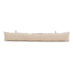 Boudin de porte en coton texturé motif géométrique marron rouge – 80x10 cm