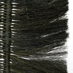 Branche décorative en raphia noir à brosse verte dense, H190 cm