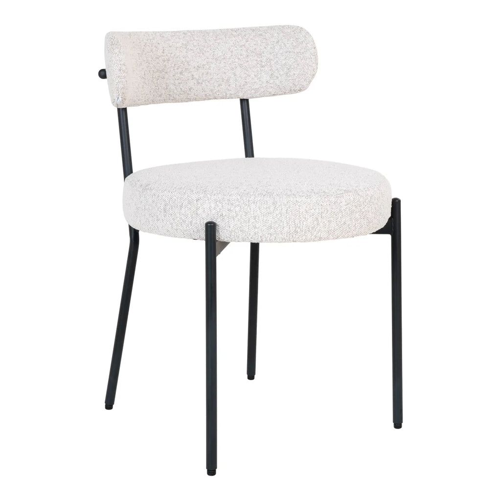 Table à manger ronde moderne en béton gris mat avec base cylindrique