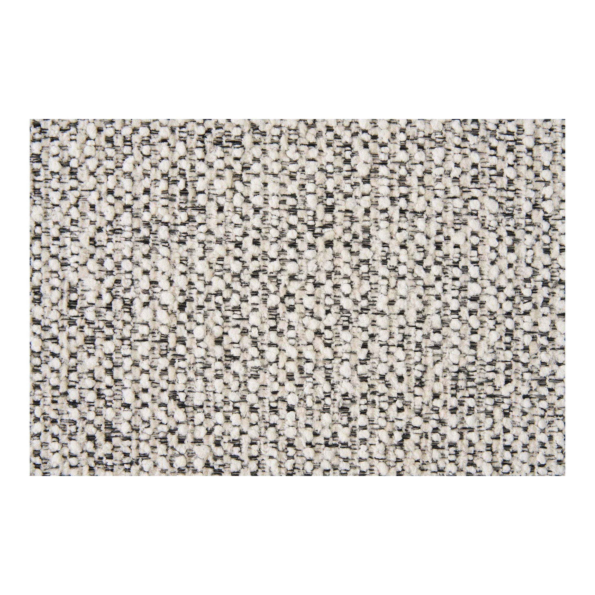 Tissu texturé noir et blanc bouclé sable avec accoudoirs, lot de 2 chaises