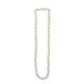 Collier en perles blanches et jaunes, design minimaliste