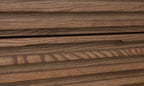 Commune rectangulaire en bois brun noyer empilé, 132x107 cm