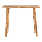 Console en bois de teck naturel minimaliste 90x40 cm