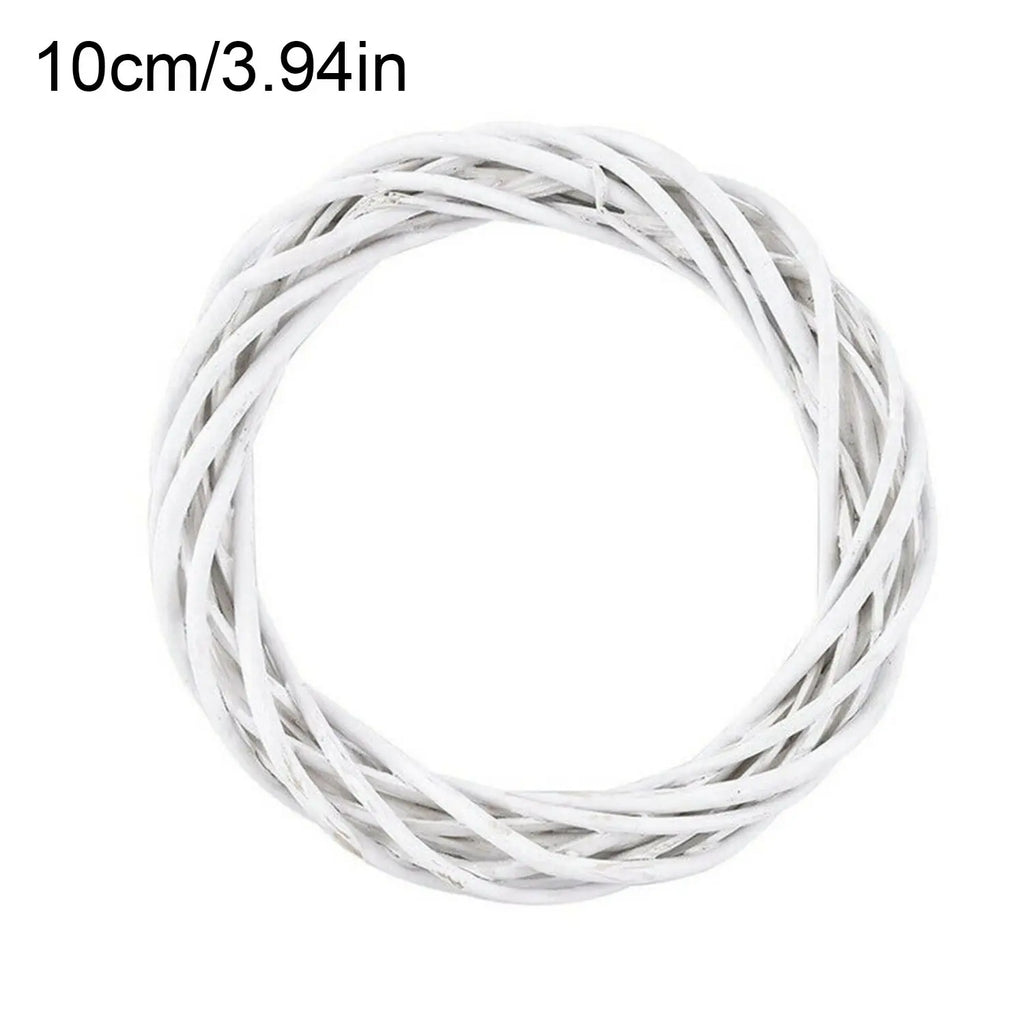 Couronne Murale en Rotin Blanc 10cm
