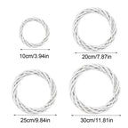 Couronne Murale en Rotin Blanc dimension