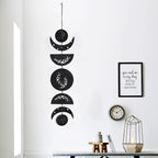 Déco murale lune en bois noir