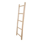 Échelle décorative en bois de teck naturel rustique 50x150 cm