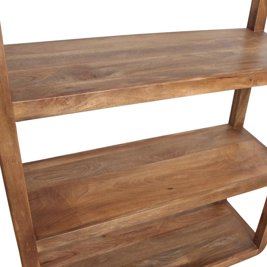 Étagère en bois de manguier brun à formes arrondies, 100x38 cm