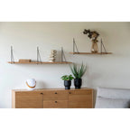 Lampe céramique blanche avec poignée en bois courbée