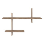 Étagère murale en bois de pin naturel 60x15x44 cm minimaliste