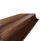 Étagère murale bois recyclé brun à deux niveaux, 80x22 cm