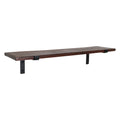 Étagère murale bois recyclé brun 80x18 cm avec étagère bois rustique et supports métal noir