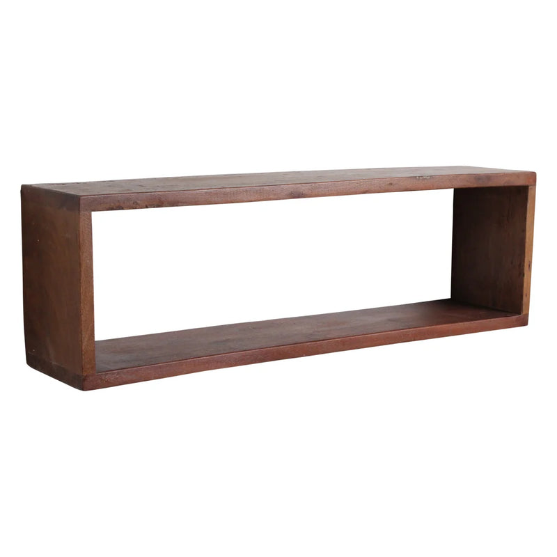 Étagère murale en bois recyclé brun rectangulaire – 70x15 cm