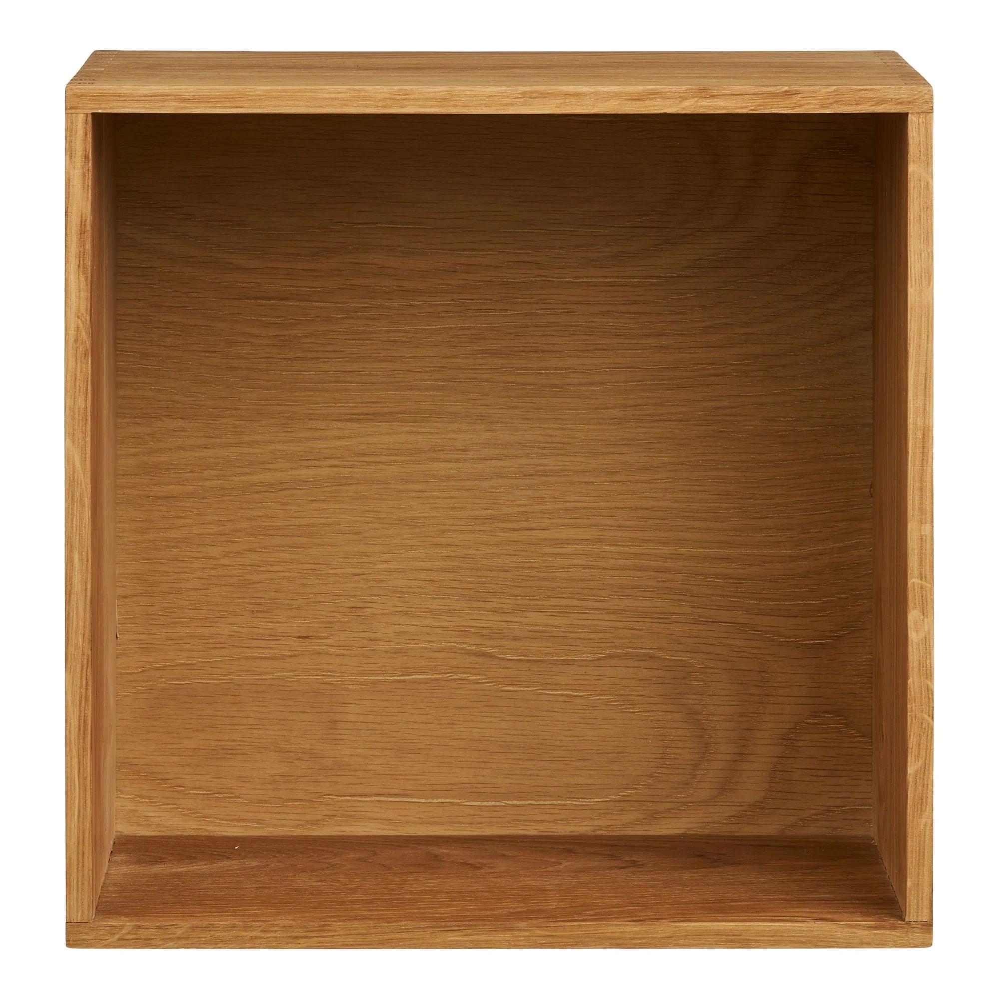 Étagère murale rectangulaire en chêne naturel mat, 30x18 cm