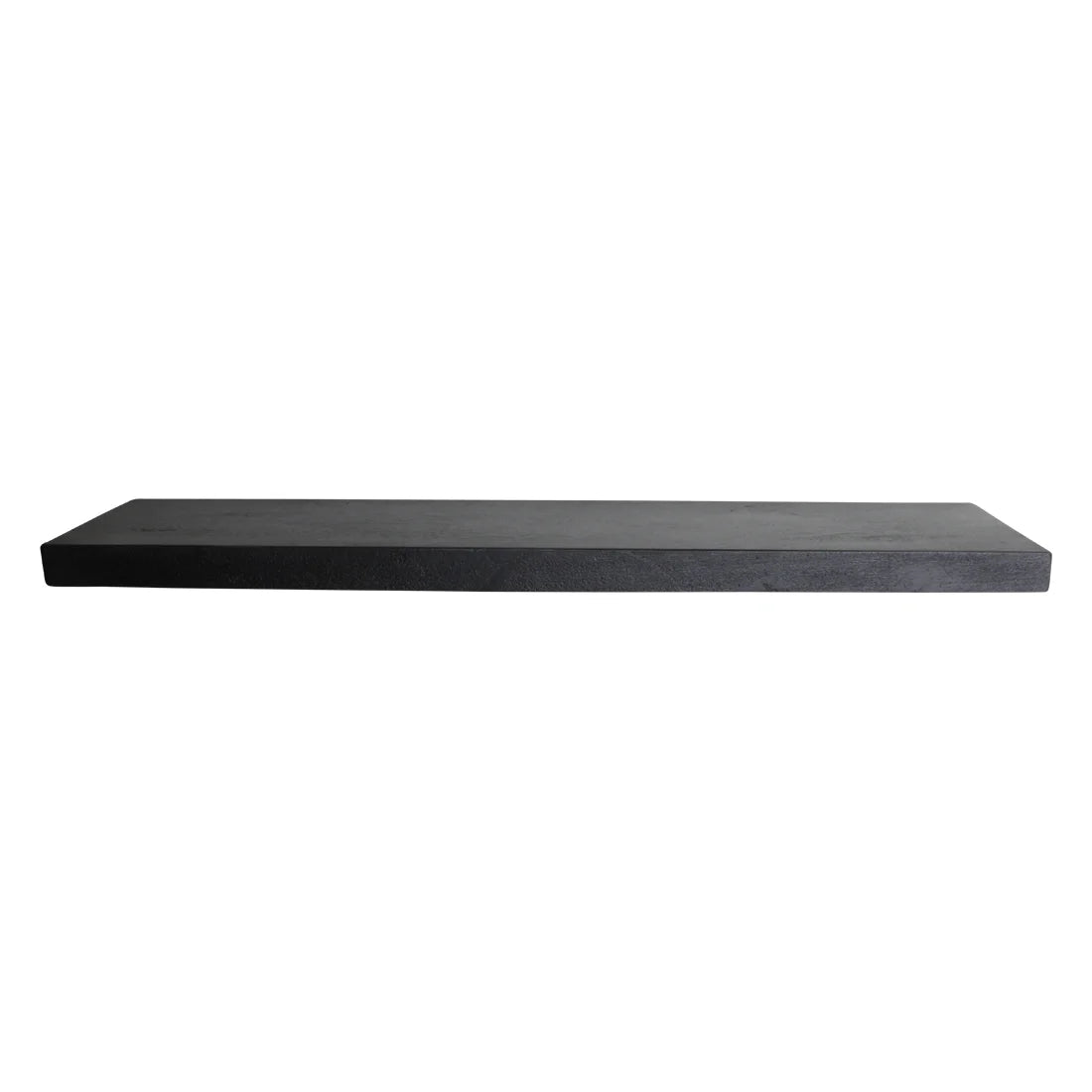 Étagère murale flottante noire 80x18 cm, vue arrière, métal mat rectangulaire