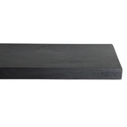Barre acier mat noir rectangulaire texturée pour étagère murale flottante 80x18 cm