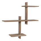 Étagère murale en pin asymétrique bois naturel 53x15x56 cm