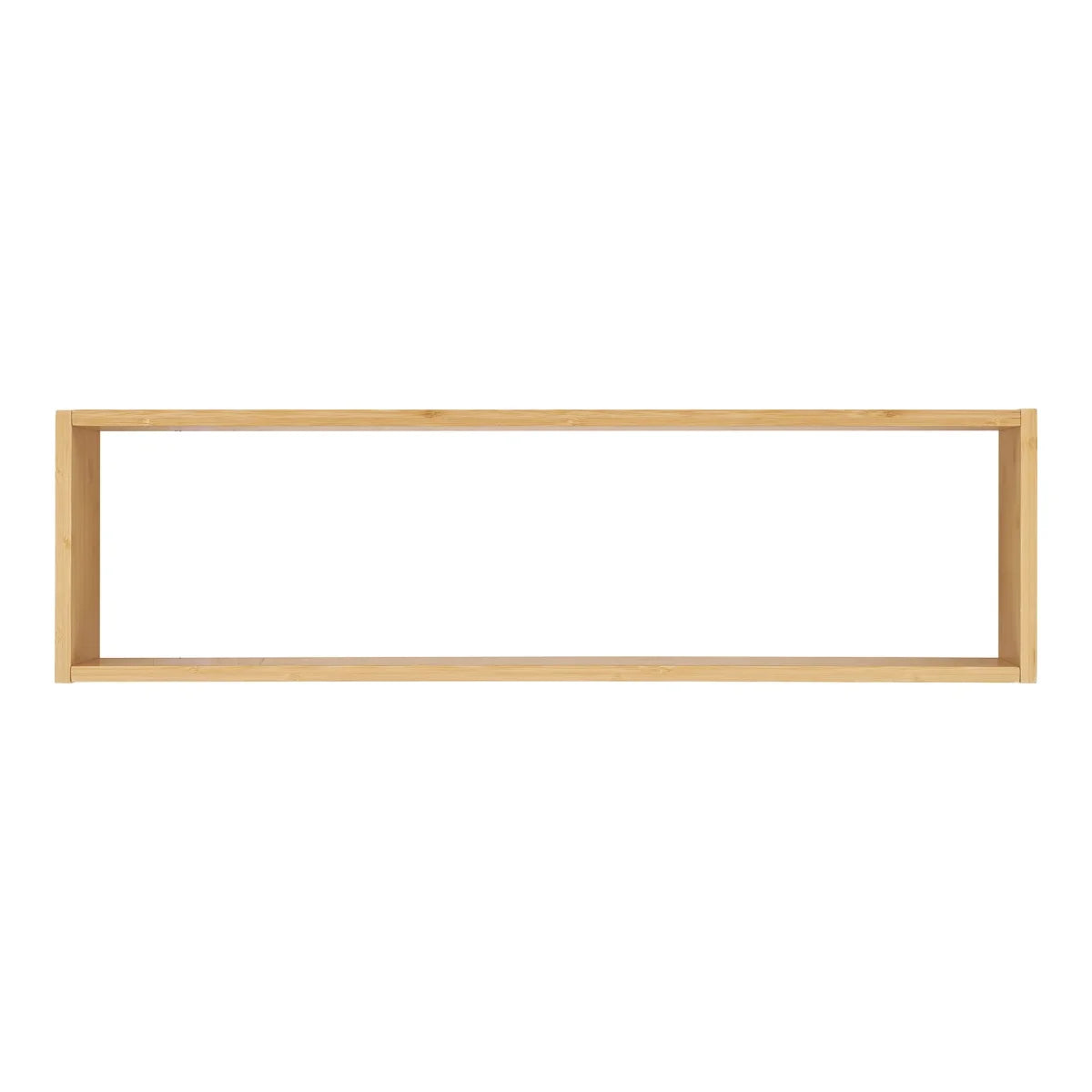 Étagère murale rectangulaire en bambou naturel 70x15 cm
