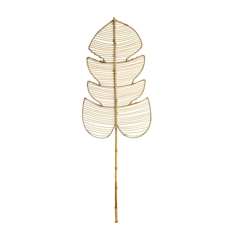 Feuille décorative en rotin naturel 120 cm à poser ou suspendre
