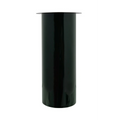 Tube cylindrique noir en métal avec bord plat pour le Guéridon en métal vert foncé