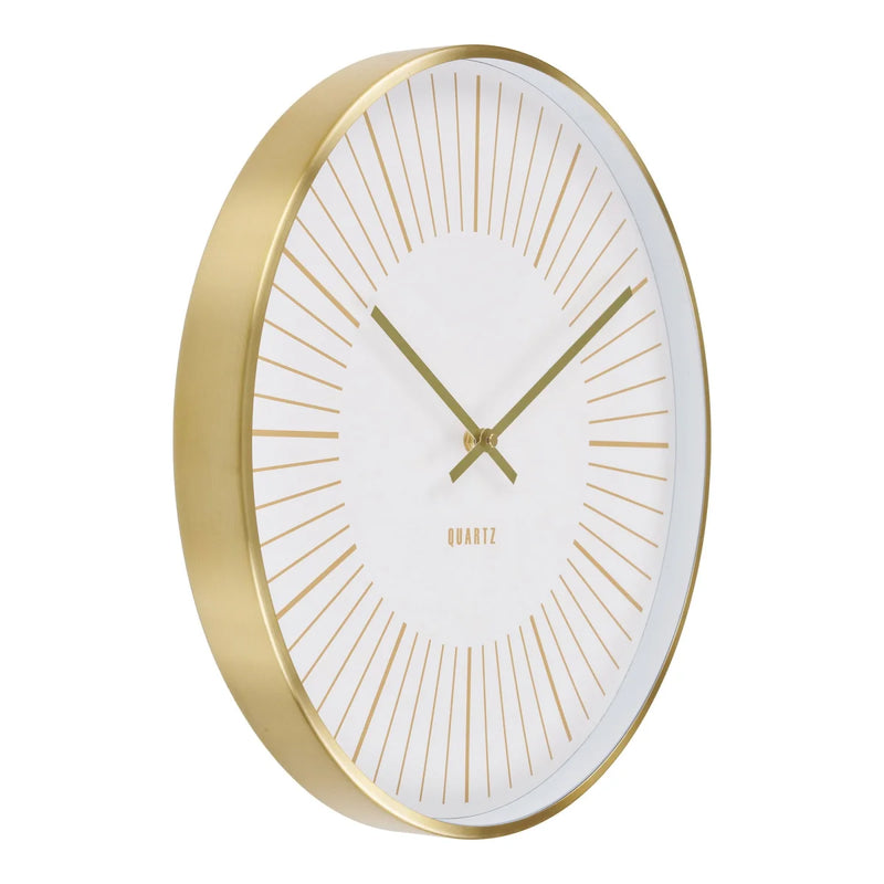 Horloge murale dorée en aluminium silencieuse ø40 cm