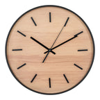 Horloge murale effet bois ronde de 35 cm pour décoration intérieure élégante