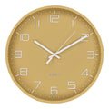 Horloge murale ronde en verre ocre à mouvement silencieux – Ø30 cm