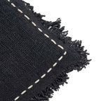Housse de coussin coton noir blanc motif losange - 45x45 cm