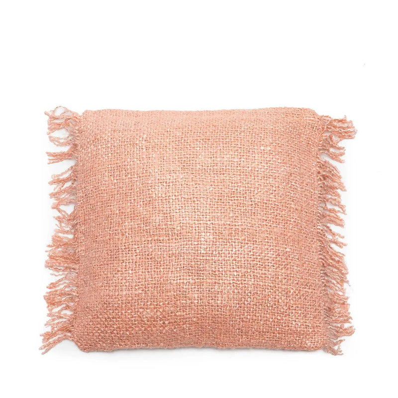 Housse de coussin en coton rose saumon - 40x40 cm