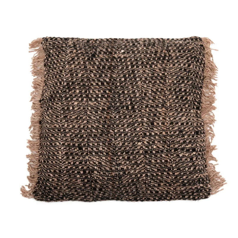 Housse de coussin noir cuivre en coton - 60x60 cm