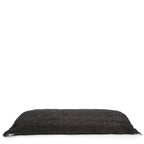 Housse de coussin rectangulaire en coton noir texturé 35x100 cm avec franges
