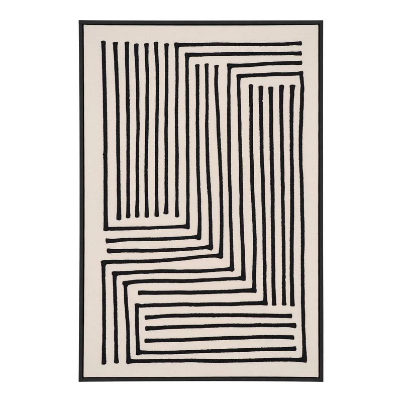 Impression sur toile et MDF noir beige 60×90 cm