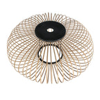 Lampadaire à arc métal noir effet rotin H190 cm