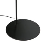 Base de lampe à arc noire mate, design circulaire sleek, hauteur 190 cm
