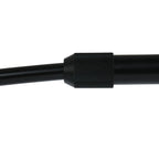 Connecteur plastique noir texturé nervuré pour lampadaire à arc H180 cm