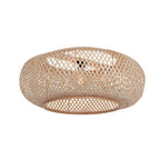 Luminaire plafond en bambou tressé naturel pour une décoration élégante et chaleureuse