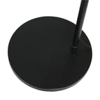 Base de lampadaire en métal noir rond pour abat-jour tressé couleur paille H240 cm