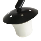 Lampadaire arc métal noir avec abat-jour tressé et diffuseur en verre blanc