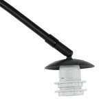 Bras de lampe noir ajustable avec douille blanche et filetée pour abat-jour tressé