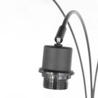 Applique en métal noir avec douille filetée pour le Lampadaire arqué 3 lumières